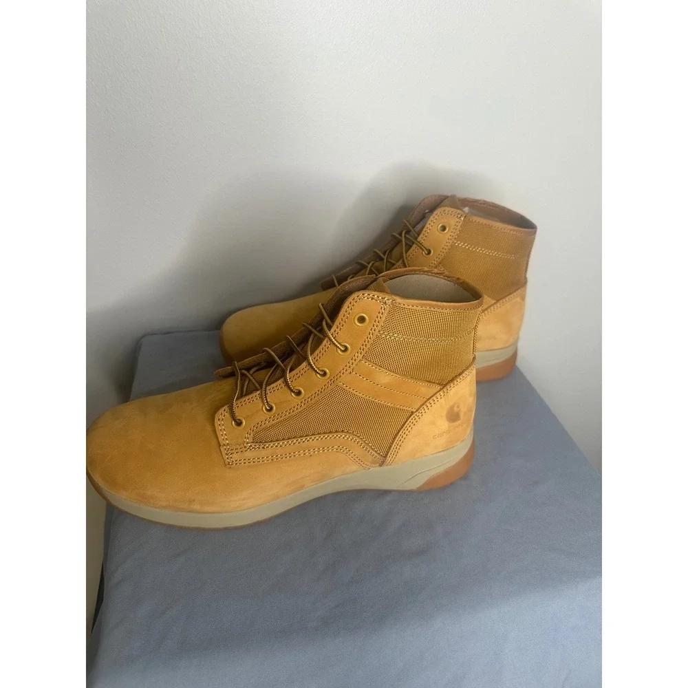 Carhartt Force 5 Inch Lightweight Sneaker Boots Tan Mens 12 FA5017-M EH Soft Toe